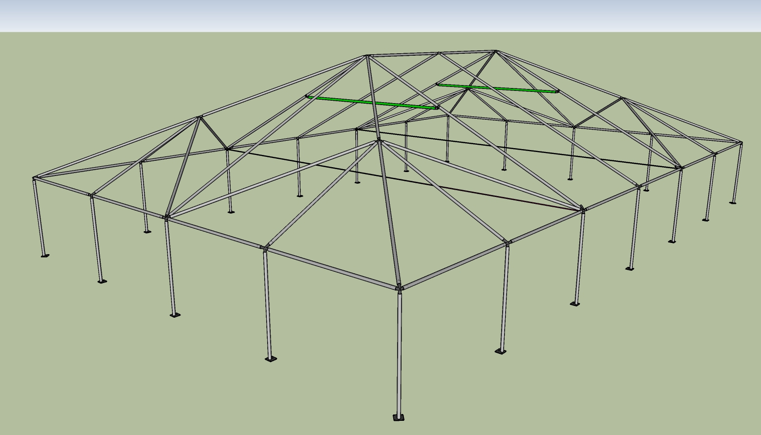 40x60 frame tent End View